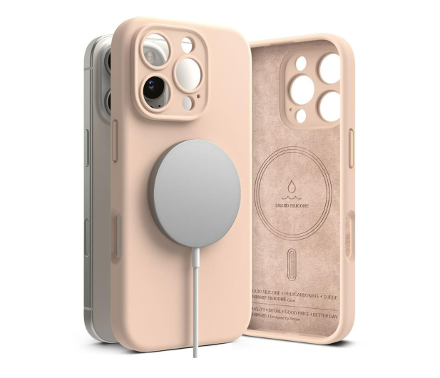 Ringke Silicone Magnetic Magsafe do iPhone 16 Pro Max Pink Sand 8809961789649 - 1278074 - zdjęcie 2